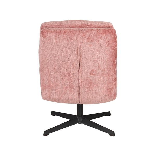 Rózsaszín forgó fotel Kai – White Label-image-4