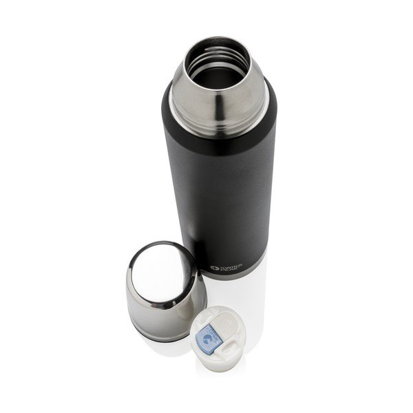 Fekete rozsdamentes acél termosz, 1 l - XD Design-image-1