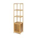 Natúr színű bambusz fürdőszobai polcos állvány 35x140 cm Auren – Bonami Essentials