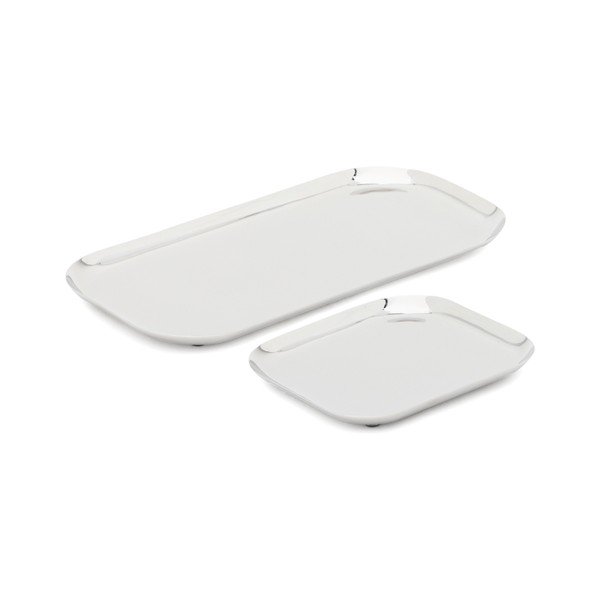 Rozsdamentes acél szervírozó tálca szett 2 db-os 15x29 cm Nirela – Kave Home