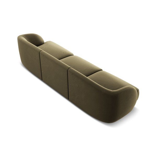 Zöld bársony kanapé 259 cm Miley  – Micadoni Home-image-3