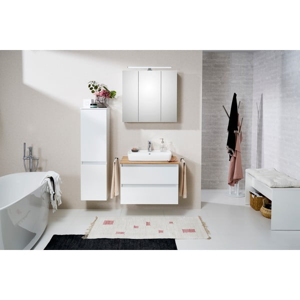 Fehér függő szekrény mosdókagyló nélkül 75x53 cm Set 360 - Pelipal-image-3