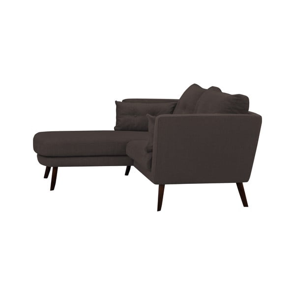 Elena barna háromszemélyes kanapé, fekvőfotellel a bal oldalon - Mazzini Sofas-image-2