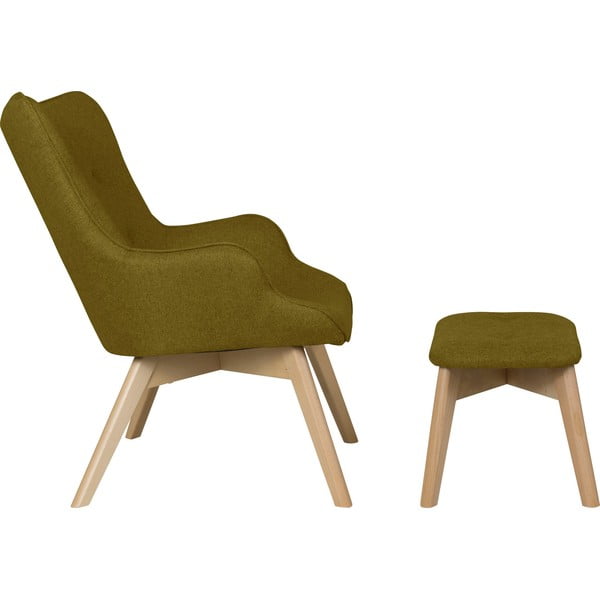 Zöld fotel lábtartóval Niko – Ropez-image-3