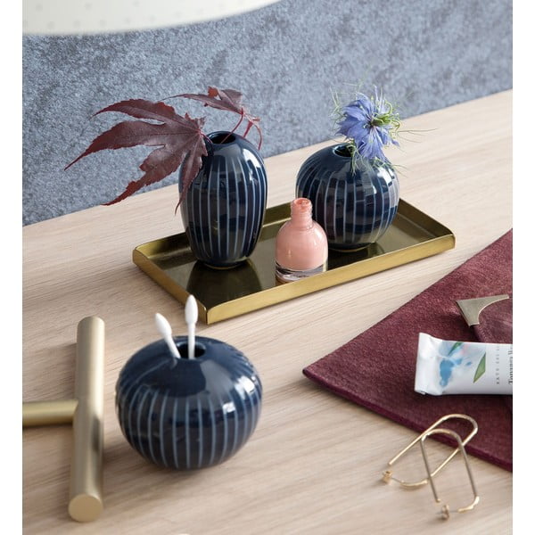 Hammershoi Miniature 3 db sötétkék mini agyagkerámia váza - Kähler Design-image-2