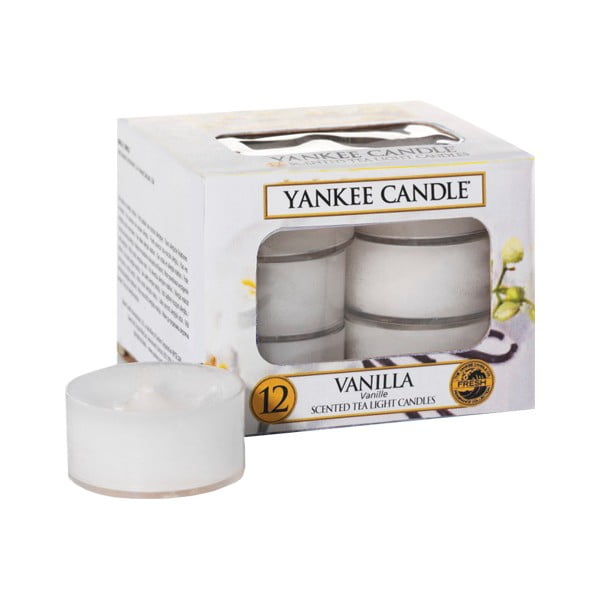 Candle Vanilla 12 db-os illatgyertya szett, egyenként 4 óra égési idő - Yankee Candle