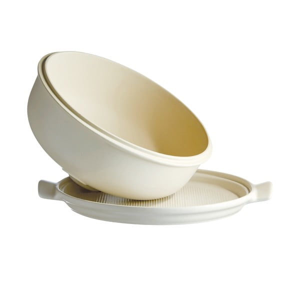 Elefántcsontszínű kenyérsütő forma, ⌀ 34 cm - Emile Henry-image-1