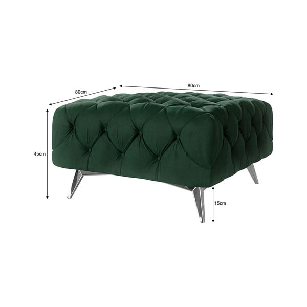 Sötétzöld bársony lábtartó Chelsea – Ropez-image-3