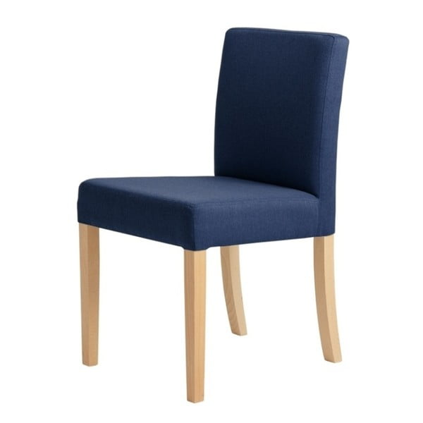 Wilton kék szék, natúr fa lábakkal - Custom Form