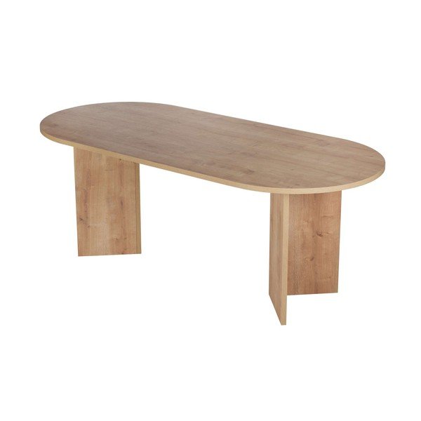 Étkezőasztal tölgyfa dekorral 90x200 cm Sabella – Kalune Design-image-3