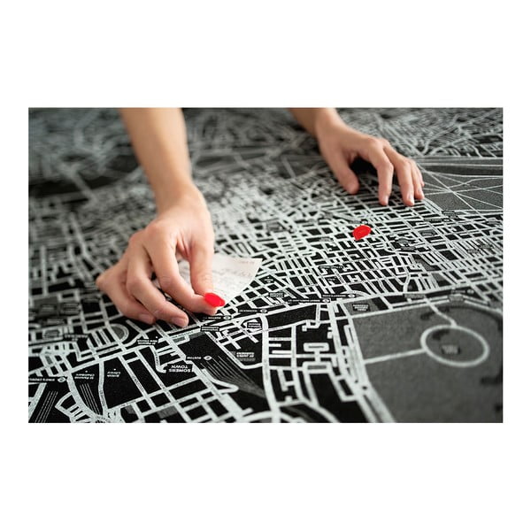 Pin World fekete falitérkép, 126 x 68 cm - Palomar-image-2