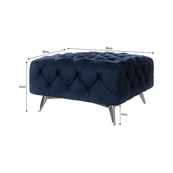 Sötétkék bársony lábtartó Chelsea – Ropez-image-3