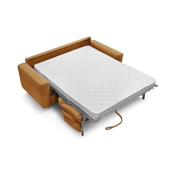 Mustársárga kanapé mindennapos alvásra-kinyitható 200 cm Cocoone – Bobochic Paris-image-3