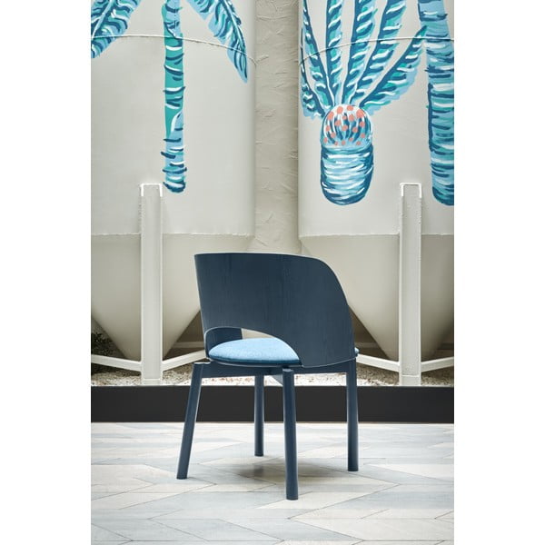 Kék kárpitozott étkezőfotel Dam – Teulat-image-1
