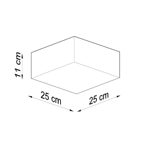 Fekete mennyezeti lámpa 25x25 cm Mitra – Sollux-image-4