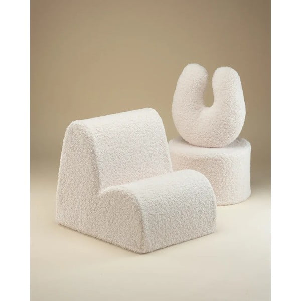 Krémszínű buklé párna gyerek kanapéhoz U – Wigiwama-image-4