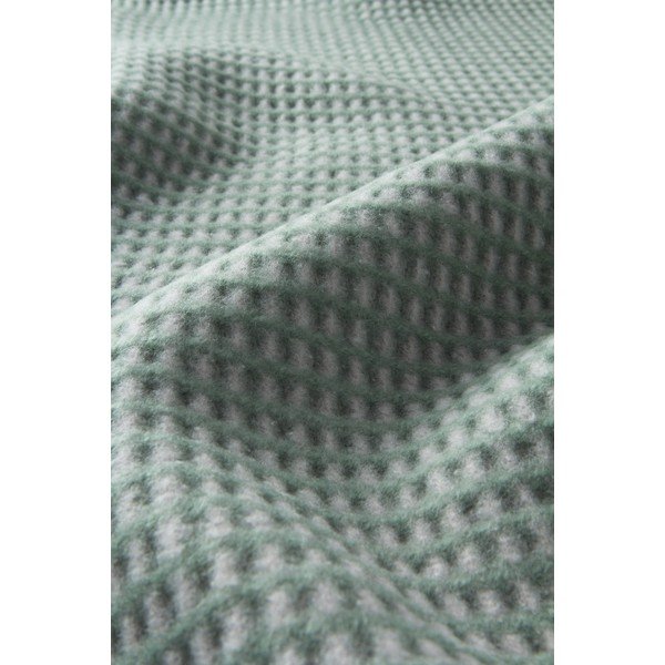 Zöld pamutkeverék takaró 140x180 cm Uniwaffle – Euromant-image-2