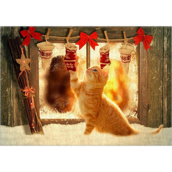 Christmas Period Playful Cat szőnyeg, 50 x 80 cm - Vitaus