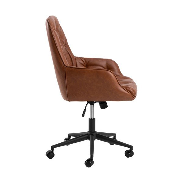 Konyakbarna bőrutánzat irodai szék Erik – Actona-image-4