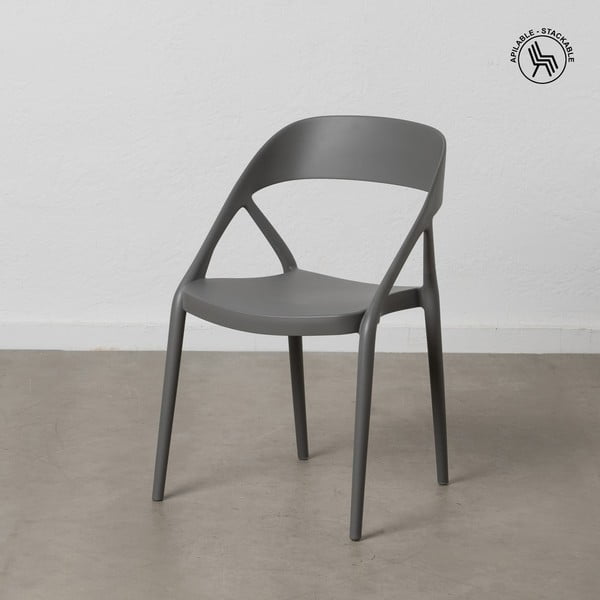 Szürke műanyag étkezőszék szett 2 db-os – Ixia-image-2