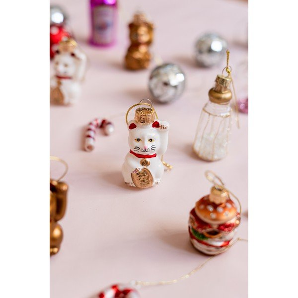 Üveg karácsonyfadísz készlet 4 db-os Fast Food – Sass & Belle-image-2