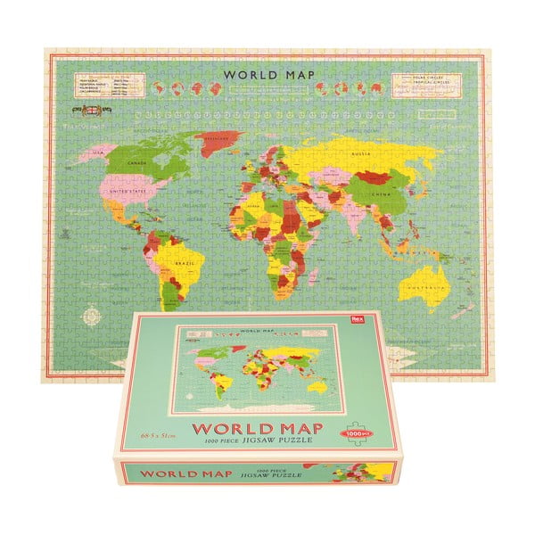 Puzzle (darabszám 1000) World Map – Rex London