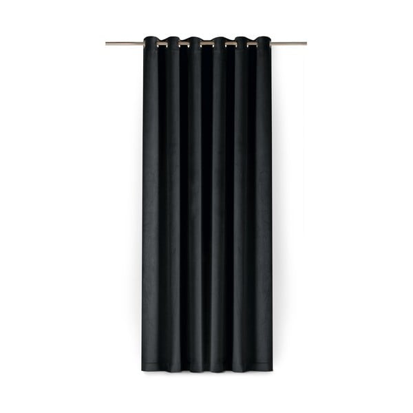 Fekete bársony dimout (részleges sötétítő) függöny 200x175 cm Velto – Filumi-image-4