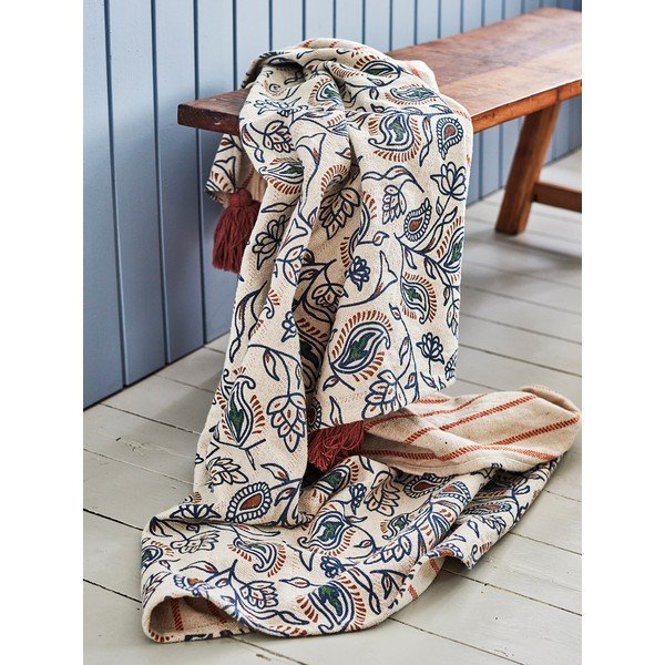 Pamutkeverék takaró 130x160 cm Paisley – Bloomingville-image-1