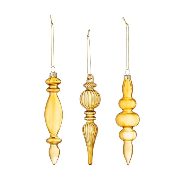 Üveg karácsonyfadísz készlet 3 db-os ø 4 cm Auralia – Bloomingville