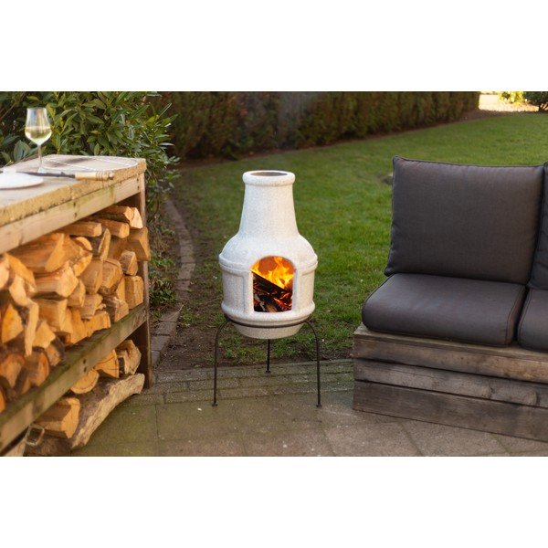 BBQ kültéri, kisméretű kerámia kandalló állványon - Esschert Design-image-1