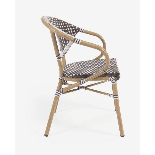 Barna fém-műanyag kerti szék Marilyn – Kave Home-image-3