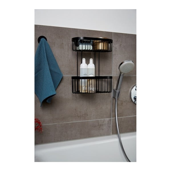 Classic Plus 2 Tier fekete fali kosár - Wenko-image-4