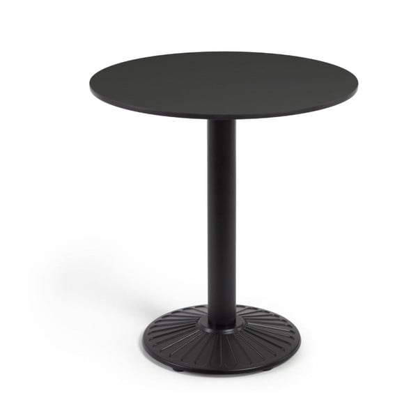 Tiaret fekete kerti étkezőasztal, ø 68 cm - Kave Home