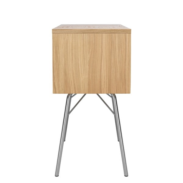 Natúr színű éjjeliszekrény tölgyfa dekorral Rayburn – Woodman-image-3
