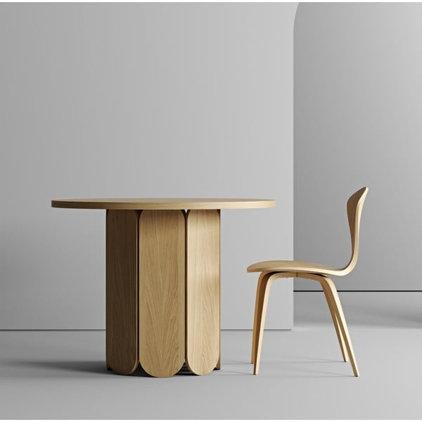 Soft étkezőasztal tölgyfa dekorral, ø 98 cm - Woodman-image-1