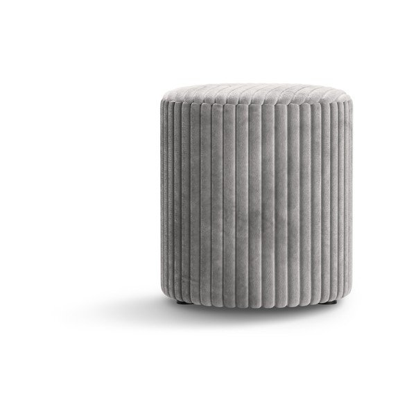 Világosszürke kordbársony puff Dia – Micadoni -image-1