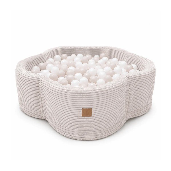 Bézs kordbársony labdamedence ø 90 cm magasság 30 cm – Meowbaby-image-2