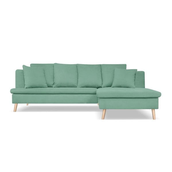 Newport szeladon zöld 4 személyes kanapé, jobb oldali fekvőfotellel - Cosmopolitan design