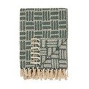 Zöld újrahasznosított pamut takaró 130x180 cm Adana – House Nordic