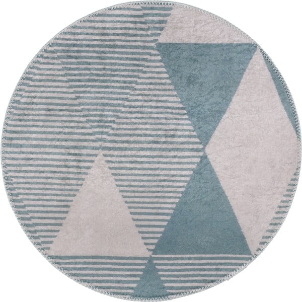 Kék mosható kerek szőnyeg ø 80 cm Yuvarlak – Vitaus