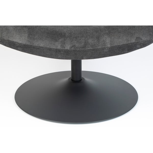 Sötétszürke bársony fotel Bubba – Zuiver-image-1