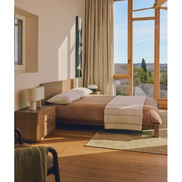 Mustársárga kézi szövésű szőnyeg 200x300 cm Eloda – Kave Home-image-1