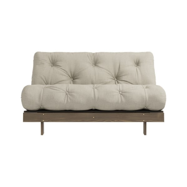Bézs len kinyitható kanapé 140 cm Roots – Karup Design