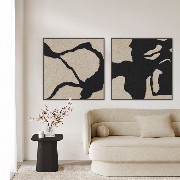 3D-s keretezett-akusztikus kép 102x102 cm Silent Shadow 1 – Malerifabrikken-image-2