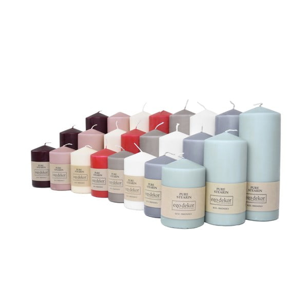 Top piros gyertya, égési idő 25 óra - Rustic candles by Ego dekor-image-1