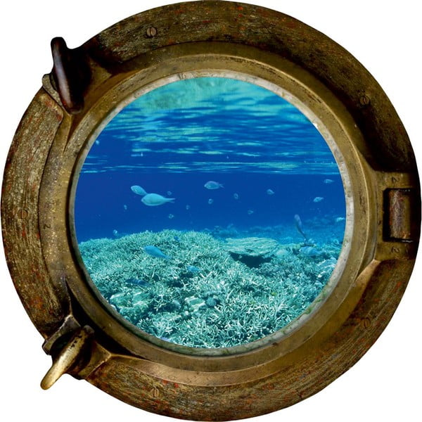 Oceán dekorációs falmatrica, 33 x 33 cm