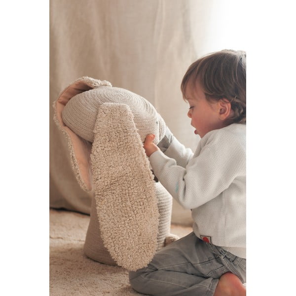 Krémszínű textil játéktároló kosár ø 25x30 cm Rita the Rabbit – Lorena Canals-image-3