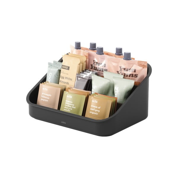 Fekete újrahasznosított műanyag fürdőszobai rendszerező kozmetikumokhoz Bellwood – Umbra-image-4