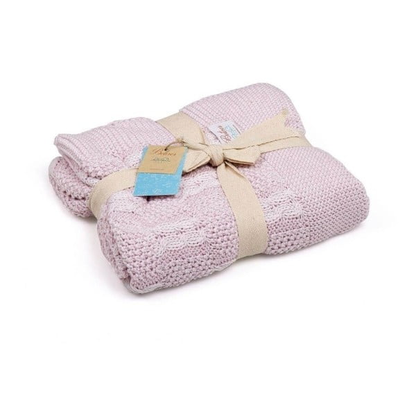 Baby Ecru Lana rózsaszín pamut gyerek takaró, 90 x 90 cm