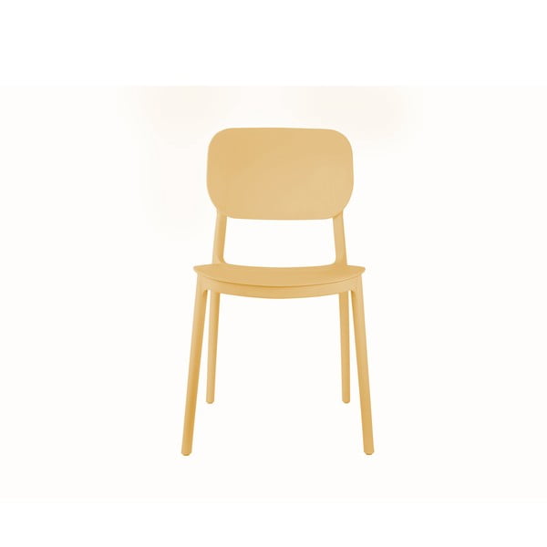 Sárga műanyag étkezőszék Cheer – Leitmotiv-image-1